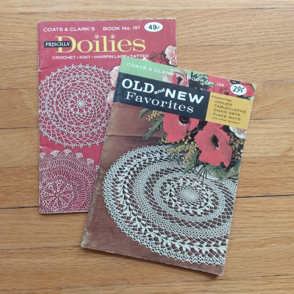 Doilies Pattern Booklets Crochet Knit Hairpin Lace Tatted Placemats Tablecloths